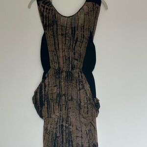 Whistles Brown and Black Sheath Mini Dress